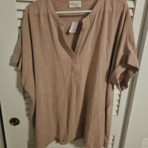 First Love Blush Pink Blouse Size 3x Nwts